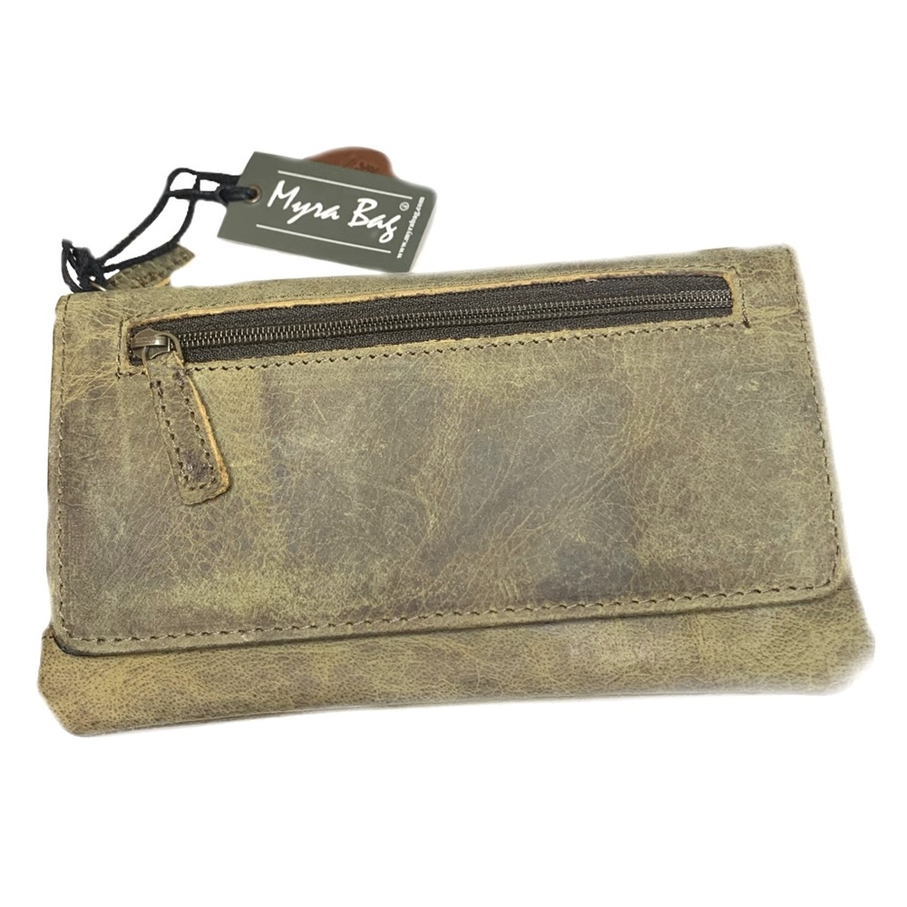 MYRA BAG distressed leather wallet